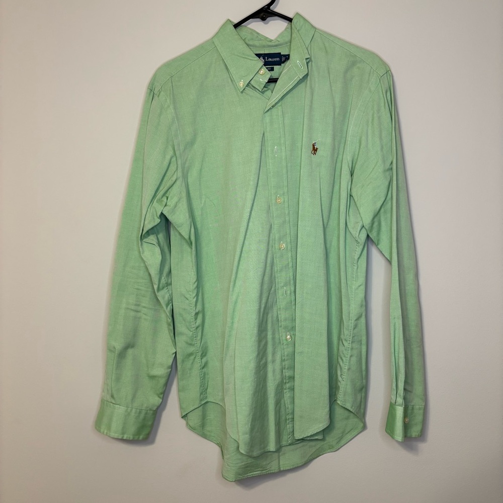 Ralph Lauren Men's Light Green Button-Down Shirt